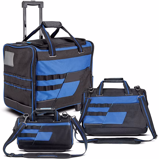 Borsa per attrezzi con carrello con ruote, set da elettricista con hardware personalizzato su ruote